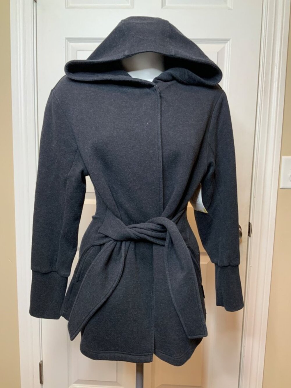 Varley Cove Dark Gray Sweatshirt Terry Wrap Jacket, Size XS